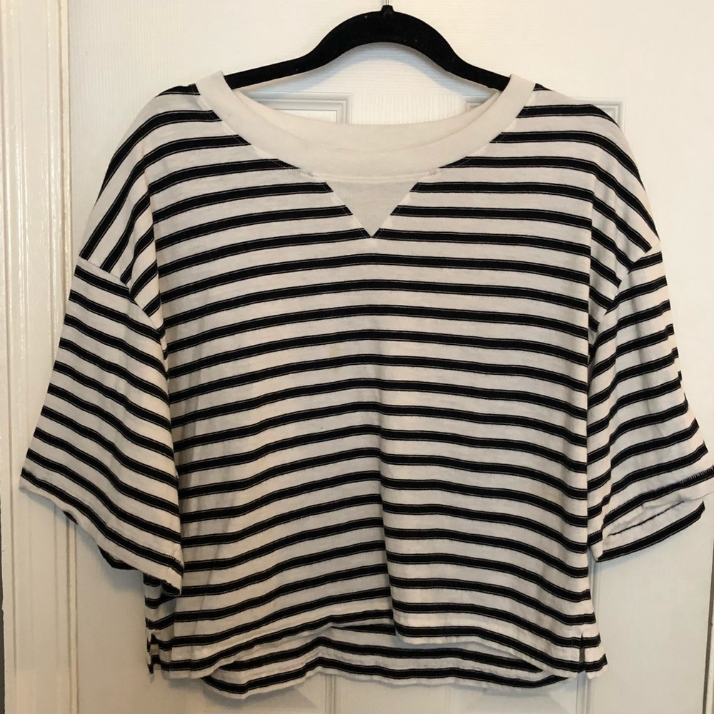 Madewell Striped Crop Top